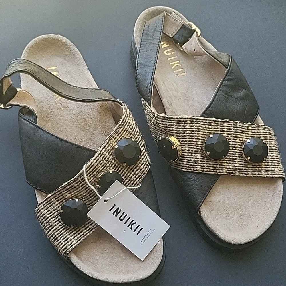 Inuikii Rafia Stone Sandals - Picture 4 of 6
